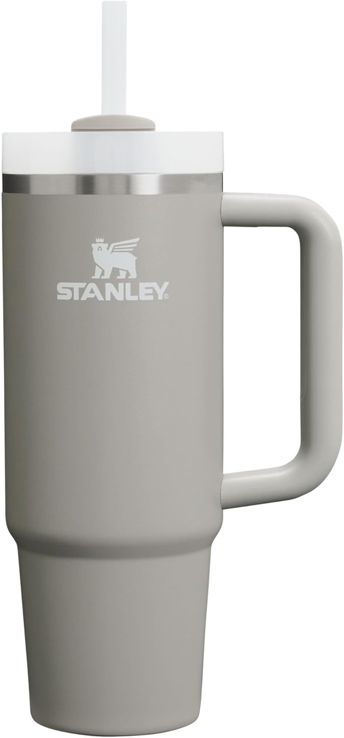 Stanley Quencher H2.0 Tumbler with Handle and Straw 30 oz | Flowstate 3-Position Lid | Cup Holder Compatible for Travel | Insulated Stainless Steel Cup | BPA-Free | Ash