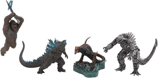 Art Spirits Gekozo Series Godzilla VS. Kong (2021) Non-Scale, Pre-Painted Trading Figure, 4 Pieces Box AT-056