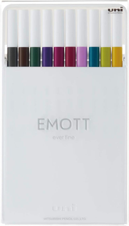Emott Fineliner Pen Set #3, 10-Colors
