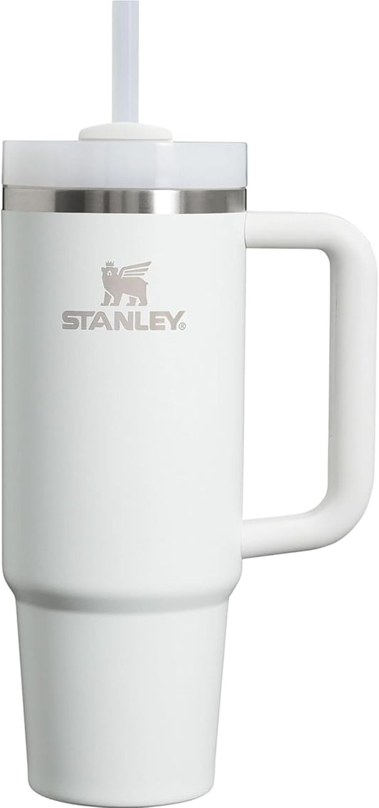 Stanley Quencher H2.0 Tumbler with Handle and Straw 30 oz | Flowstate 3-Position Lid | Cup Holder Compatible for Travel | Insulated Stainless Steel Cup | BPA-Free | Frost