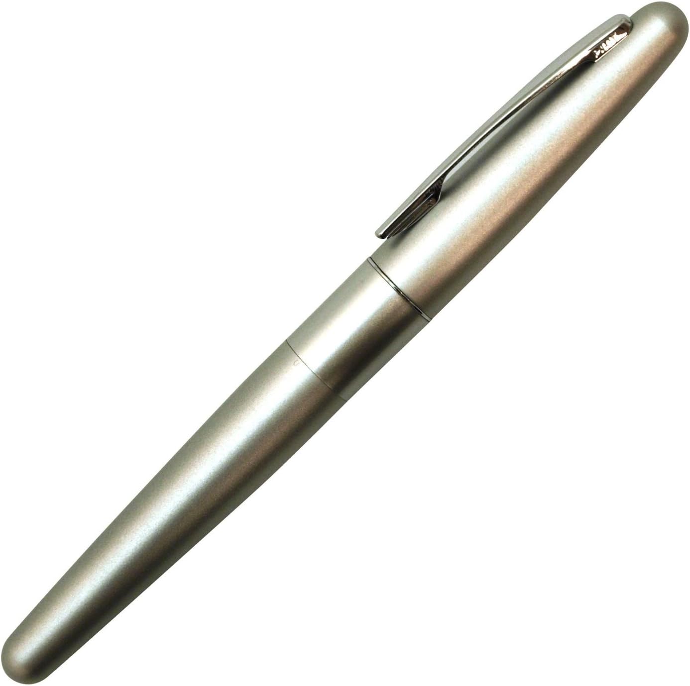 PILOT Cocoon Fountain Pen Fine Nib Silver Body (FCO-3SR-S-F) front view