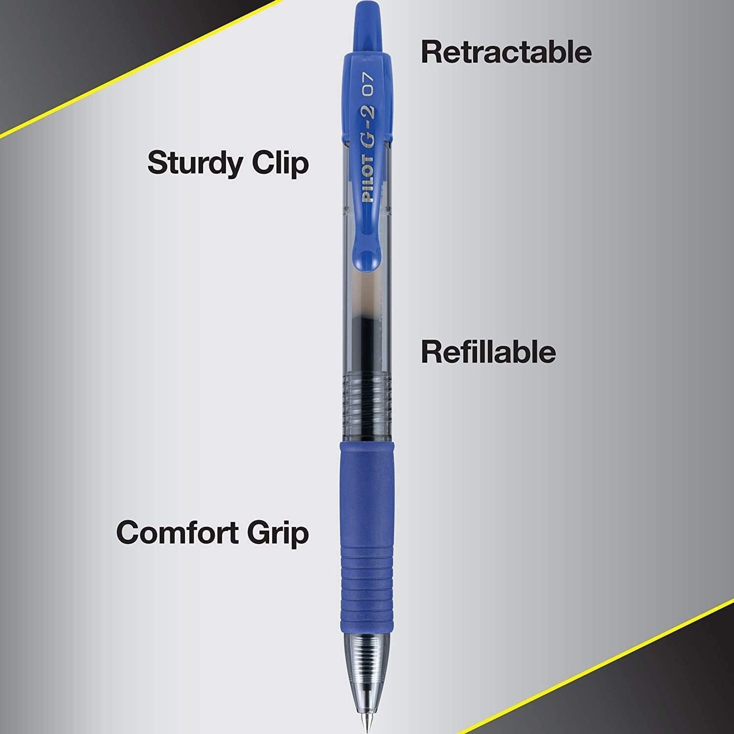 PILOT, G2 Premium Gel Roller Pens, Fine Point 0.7 mm, Blue, Pack of 14