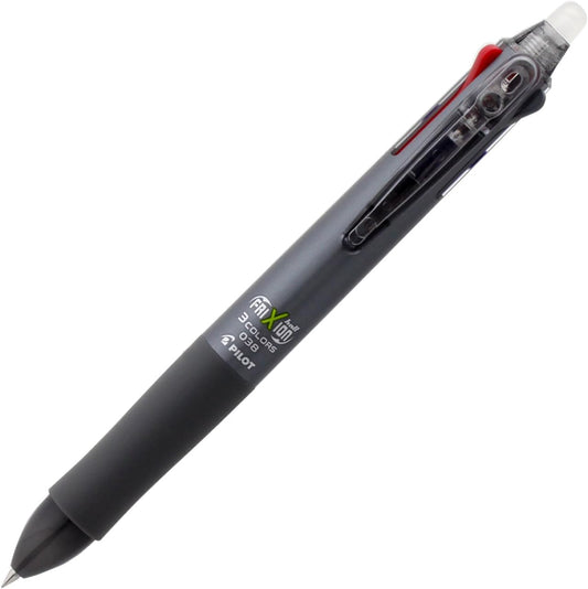 PILOT FriXion 3 038, 3 Color Ballpoint Pen, 0.38mm, Gray Body (4902505501616)