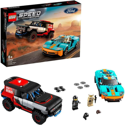 LEGO Speed Champions – Ford GT Heritage Edition and Bronco R (76905) Building Set