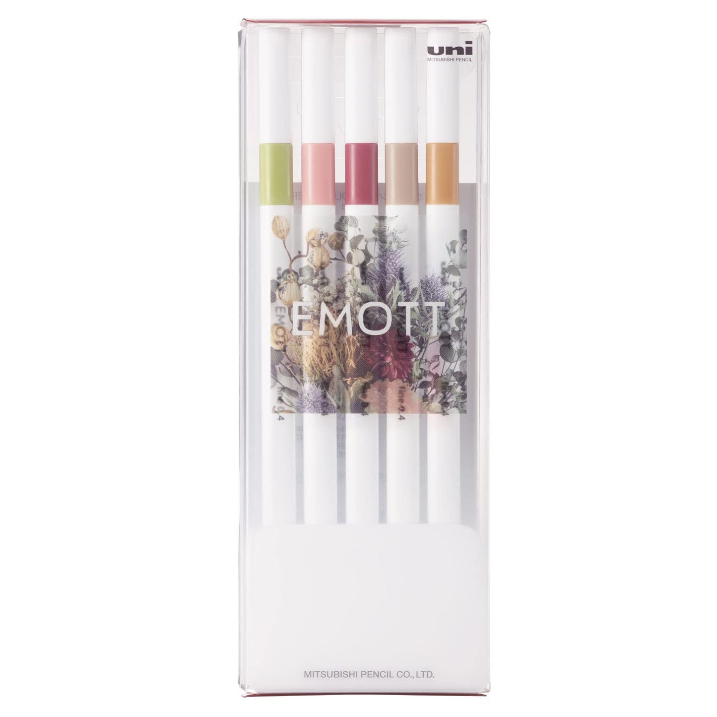 Uni EMOTT 5 Colors Set No.10, Botanical Color (PEMSY5C.NO10)