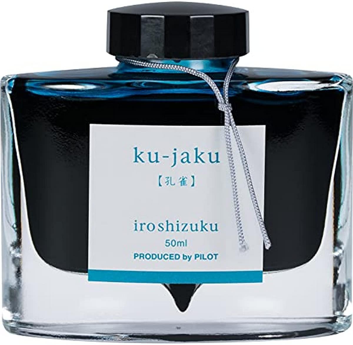 PILOT Iroshizuku Bottled Fountain Pen Ink, Ku-Jaku, Peacock (Turquoise) 50ml Bottle (69213)