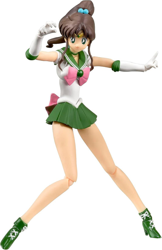 BANDAI Spirits S.H. Figuarts Sailor Moon Sailor Jupiter Animation Color Edition (Resale Version), Approx. 5.9 inches (150 mm), PVC & ABS, Pre-Painted Action Figure