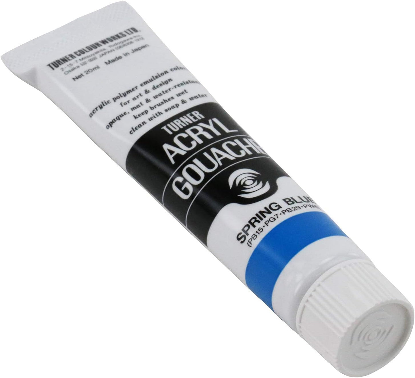 Turner Colour Works Acryl Gouache Artist Acrylic Paint - Single 20 ml Tube - Spring Blue