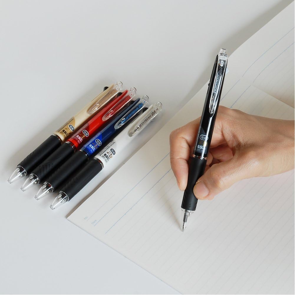 Mitsubishi Pencil MSXE350005P24 Multifunction Pen Jet Stream 2 & 1 0.5 Black Easy Writing