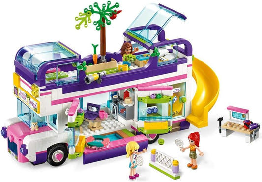 LEGO 41395 Friends Friendship Bus Toy with Swimming Pool and Slide, Summer Holiday Playsets for 8+ Year Old