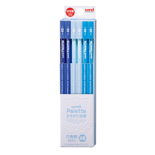Mitsubishi Pencil, Uni Palette, 4B, Pastel Blue, 1 Dozen