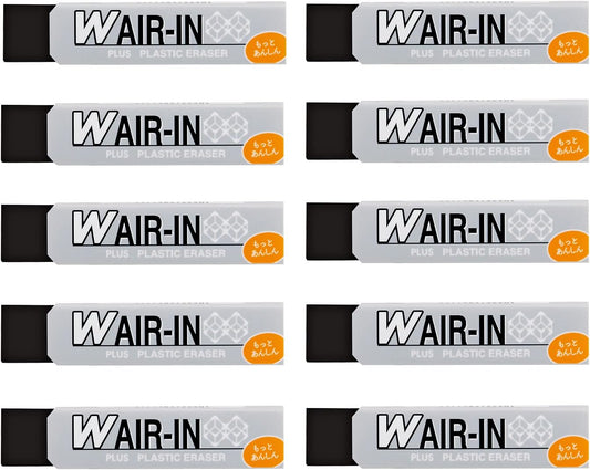 Plus ER-060WN 36-939 x 10 Double Air Erasers, Black, 0.6 oz (16 g), 10 Pieces