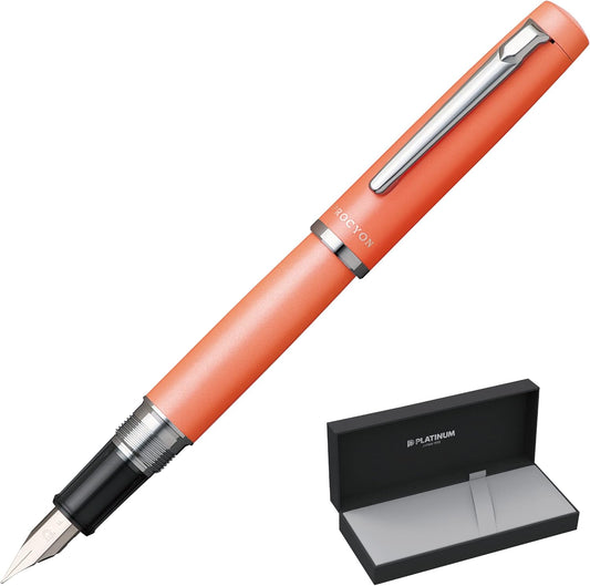 PLATINUM PNS-5000 25-2 Procyon #25 Fountain Pen, Persimmon Orange, Fine Point