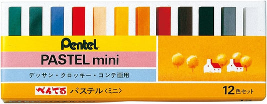 Pentel Pastel GA1-12S, 12 Colors, Mini