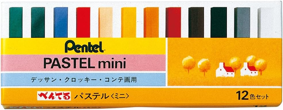 Pentel Pastel GA1-12S, 12 Colors, Mini