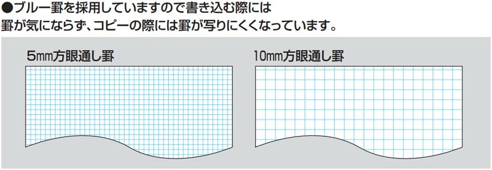 Kokuyo section pad UNIFEEL A4 10mm grid through ruled 100 sheets Les -526