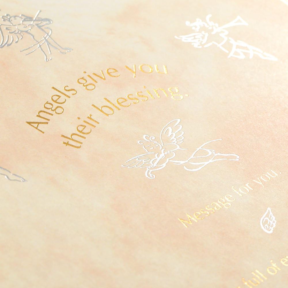 Midori 33138006 Colored Paper, Bi-Fold, Angel Pattern