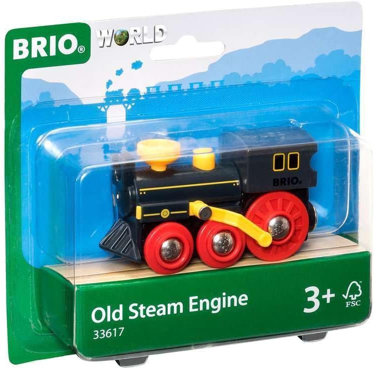 BRIO Old Steam Engine Wooden Train Toy for Kids Ages 3+
