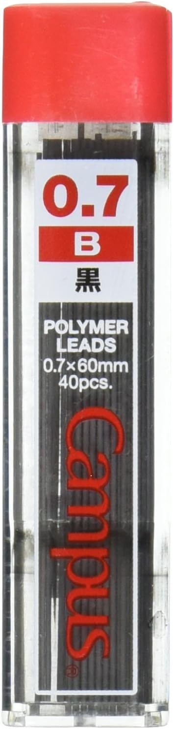 Kokuyo Mechanical Pencil Lead, Campus 0.7mm B, 40 Leads (PSR-CB7)