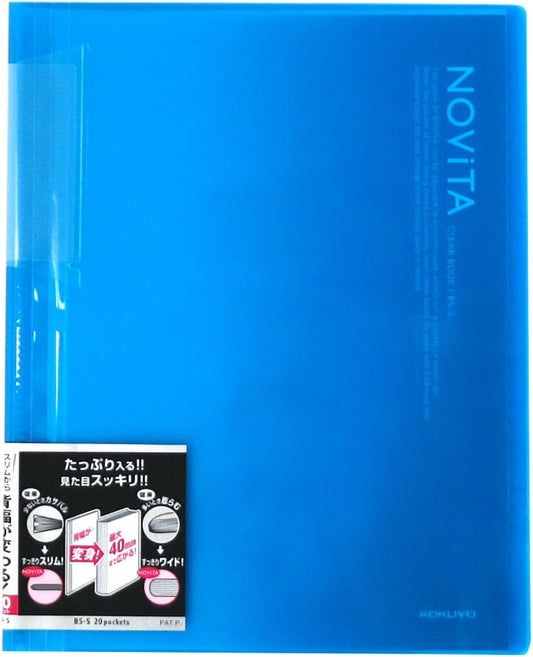 Kokuyo clear book Nobita fixed B5 20 pocket light blue La -N21LB