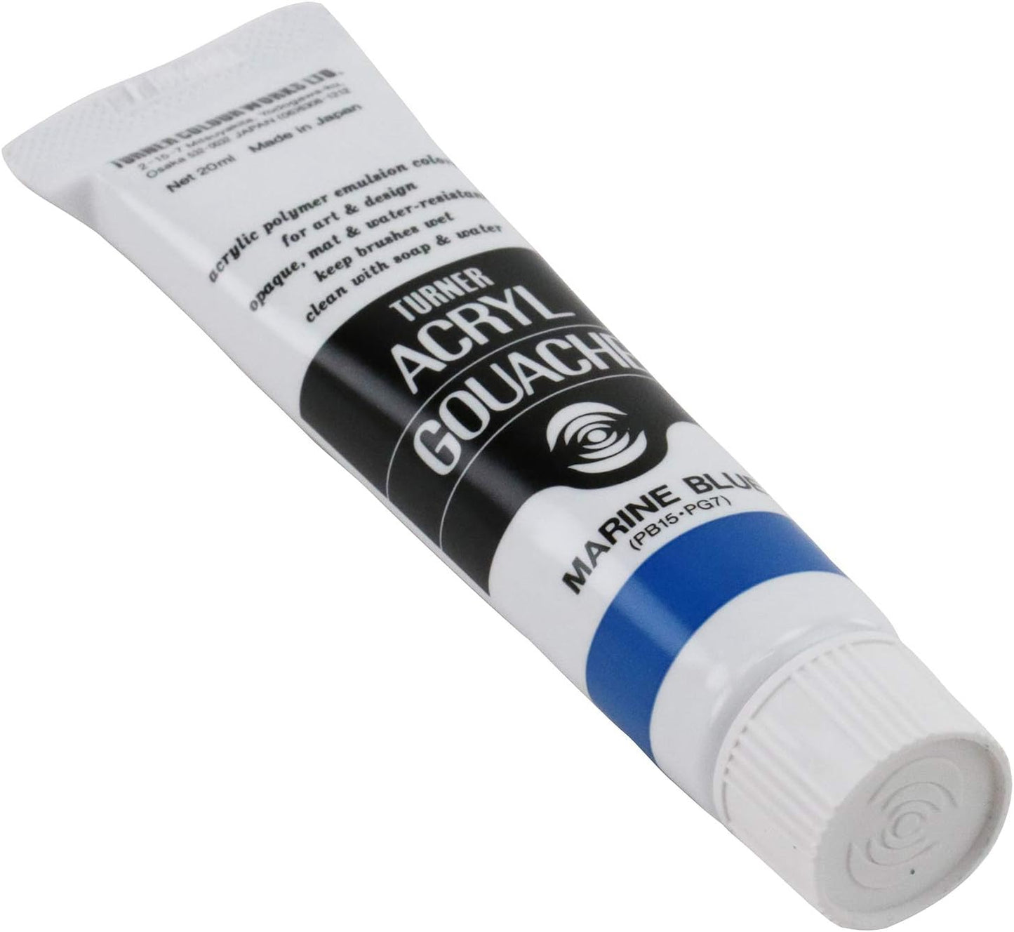 Turner Colour Works Acryl Gouache Artist Acrylic Paint - Single 20 ml Tube - Marine Blue