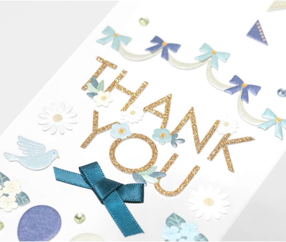 Midori Sticker PCM 2516 Thank You Ribbon Pattern