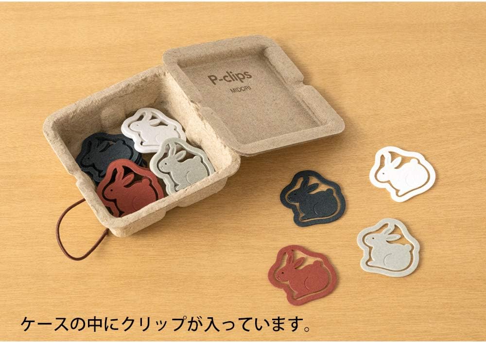 Midori 43399006 Peace Clips Rabbit Pattern