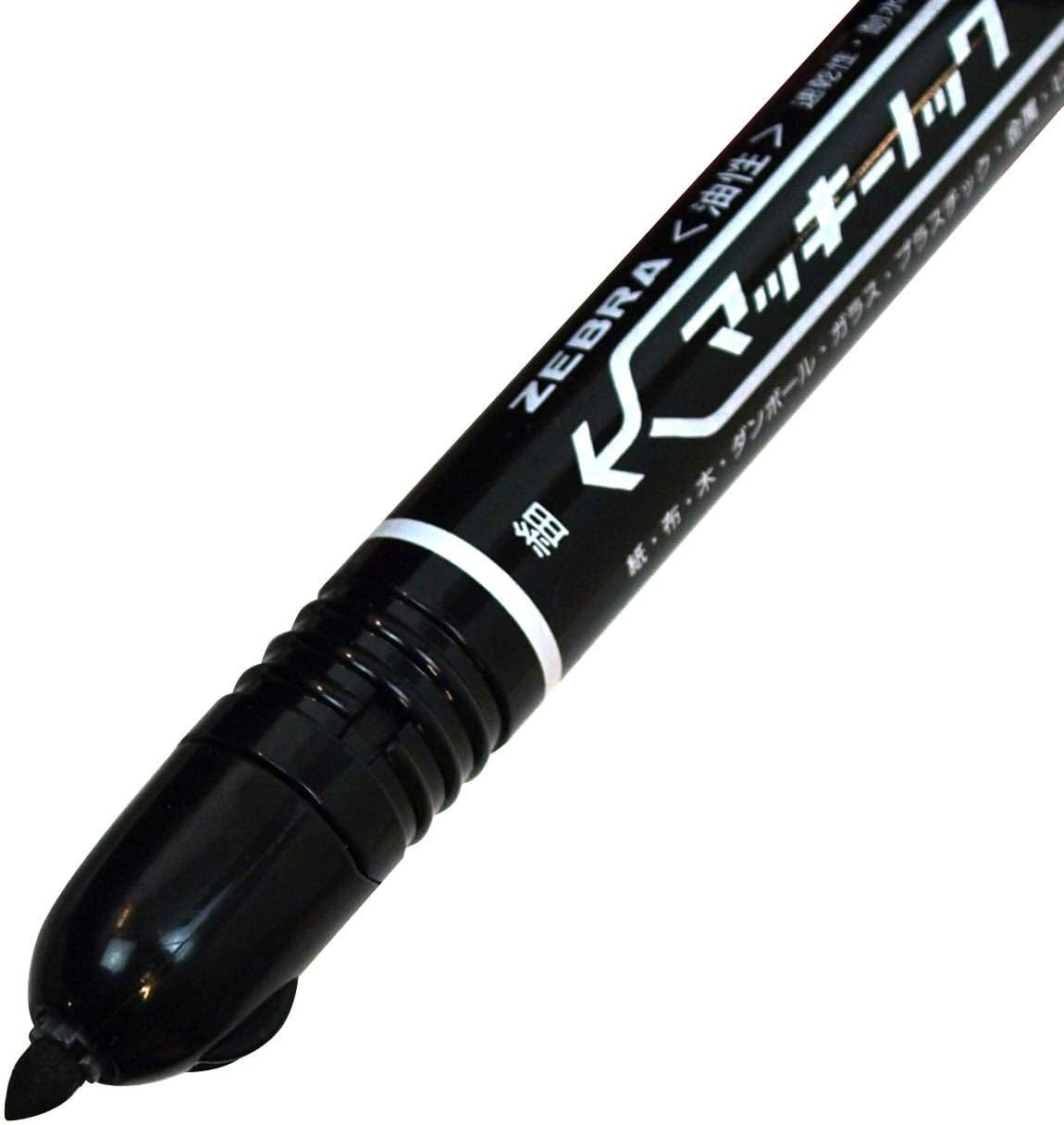 ZEBRA permanent marker McKee knock fine print green