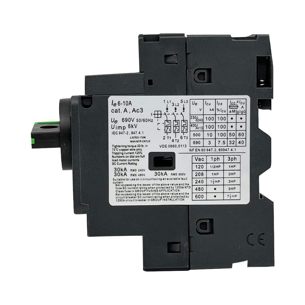 New GV2P14 Motor Circuit Breaker 6-10A Manual Motor Starter with Rotary knob