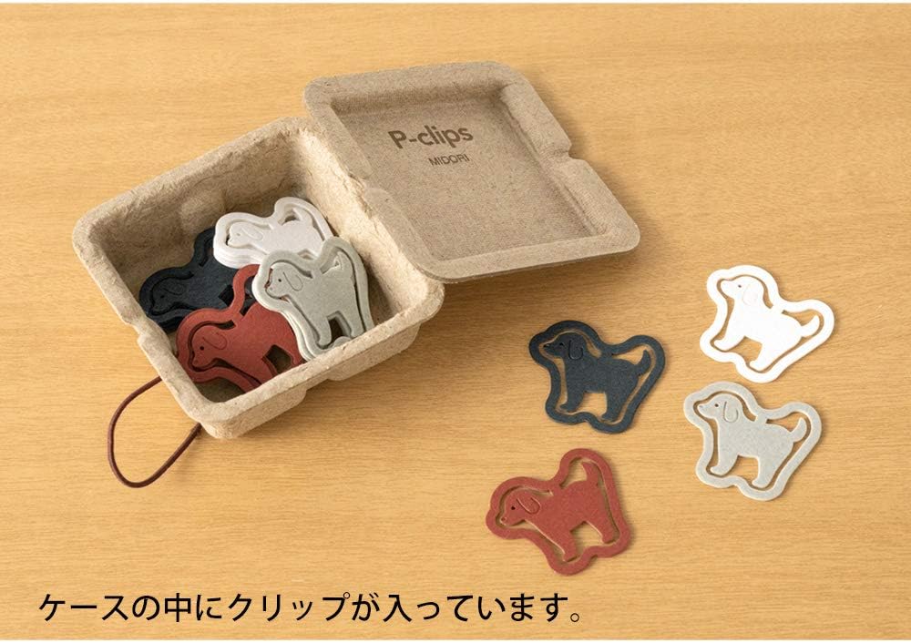 Midori 43396006 Clips, Peaclips, Dog Pattern