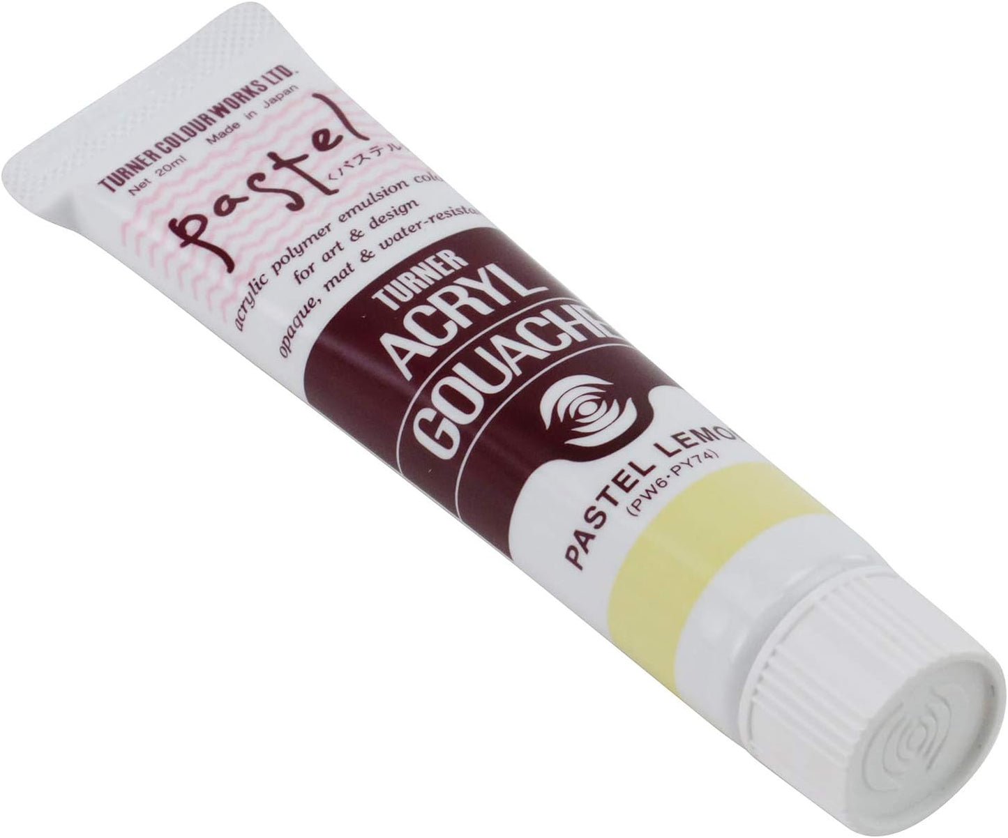 Turner Colour Works Acryl Gouache Artist Acrylic Paint - Single 20 ml Tube - Pastel Lemon