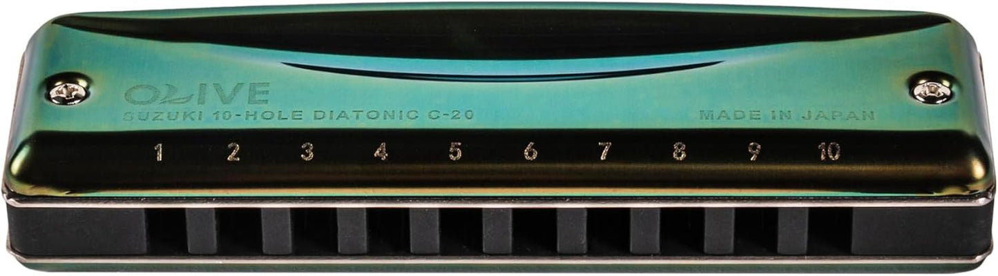 SUZUKI Harmonica, Green (C-20-LF)