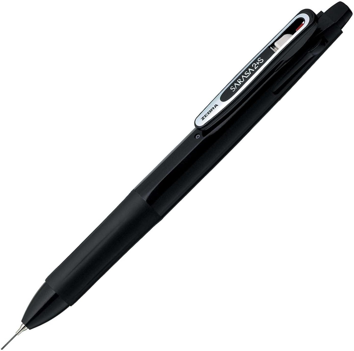 ZEBRA Multi Function Sarasa 2 and S Black/Red Ink Ballpoint Pen, 0.5mm Mechanical Pencil, Dark Black Body