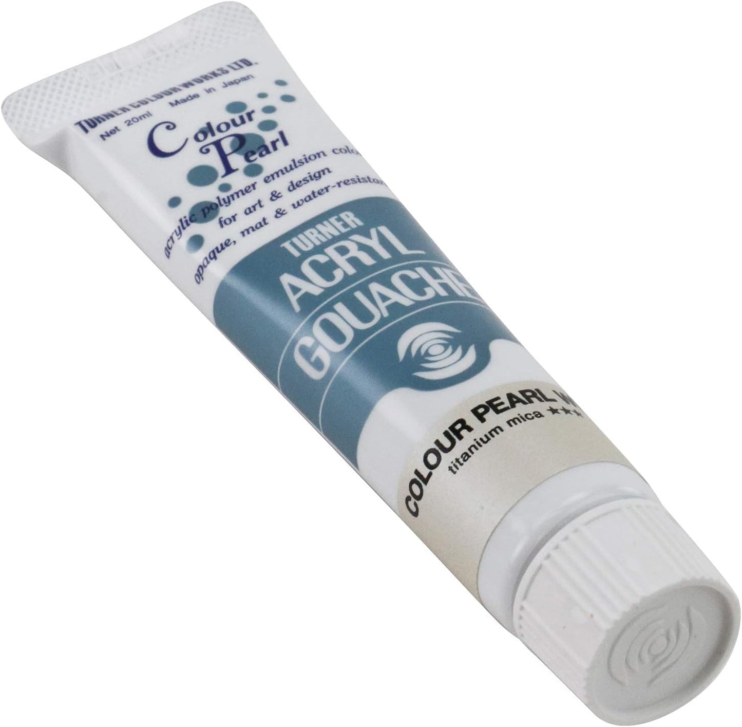 Turner Colour Works Acryl Gouache Artist Acrylic Paint - Single 20 ml Tube - Pearlescent White