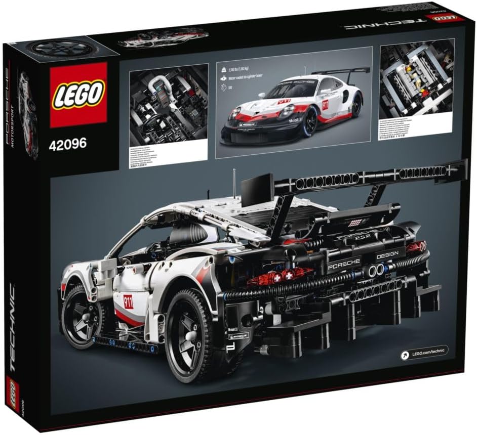 Technic Porsche 911 RSR Building Set, Realistic Car Model, Advanced Construction Kit