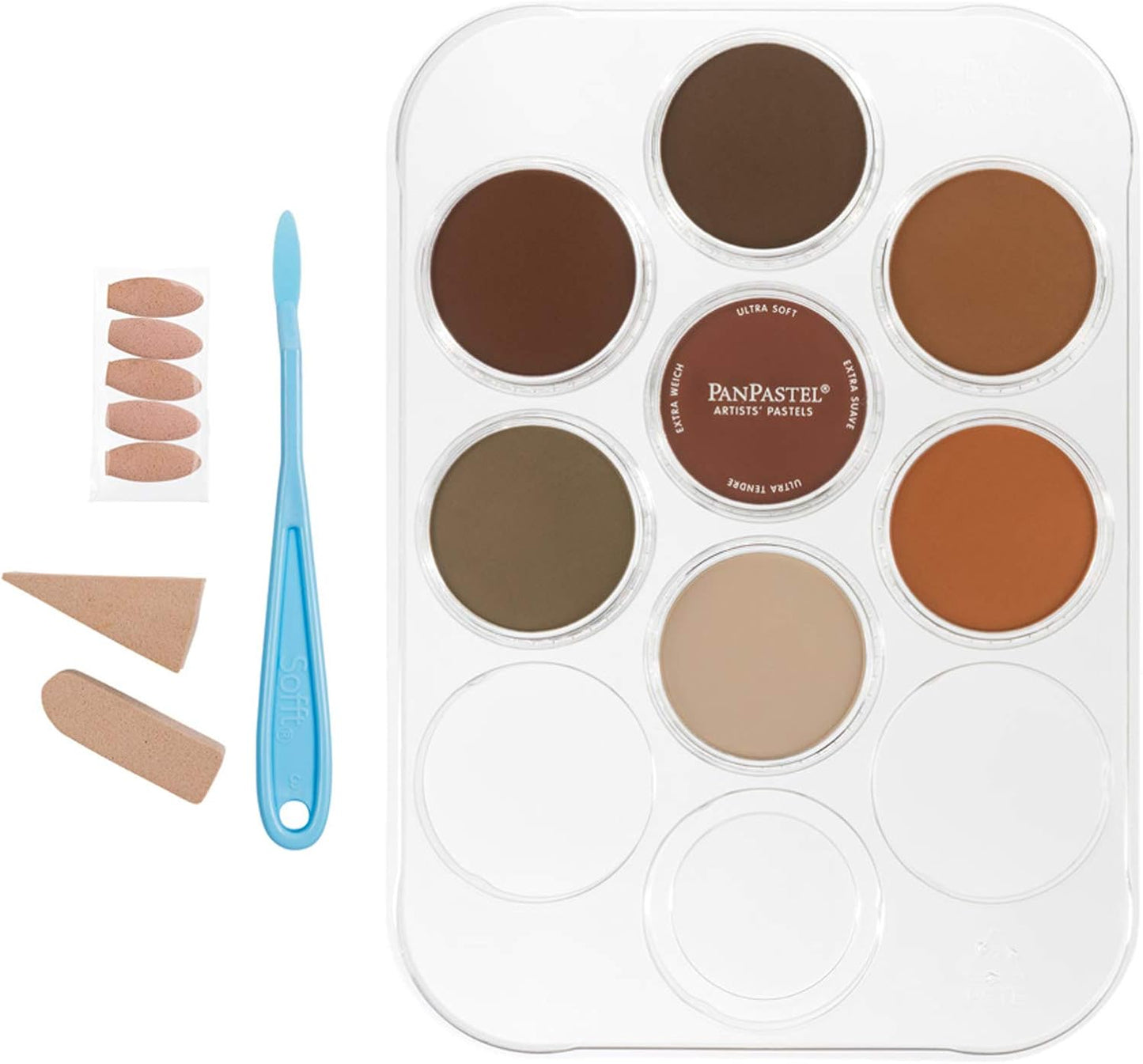 PanPastel Artist Pastels by Golden, Rust & Earth Set, 7 Color, Professional Artist Pastels, Unique Pan Format (Cake-Like)