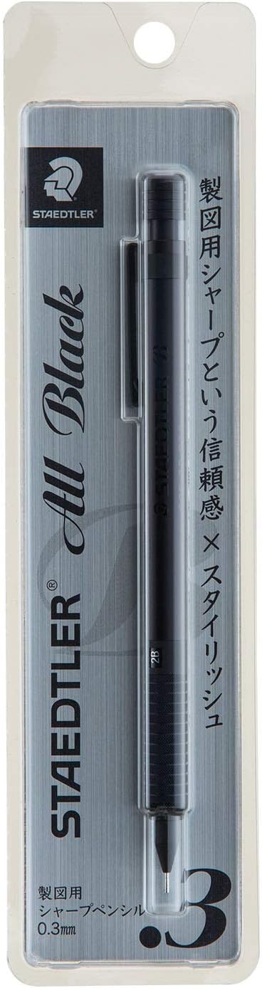 STAEDTLER 35-03B Mechanical Pencil, 0.01 inch (0.3 mm), All Black
