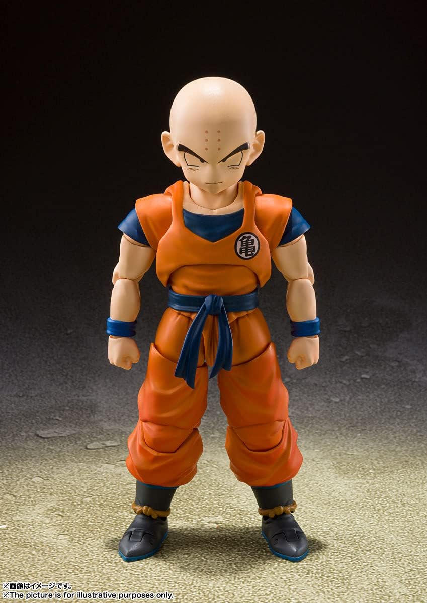 TAMASHII NATIONS - Dragon Ball Z - Krillin Earth's Strongest Man, Bandai Spirits S.H.Figuarts Action Figure