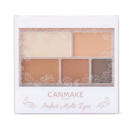 CANMAKE Perfect Multi Eyes, 5-Color Eyeshadow Palette 0.11 oz (3.3 g) (02 Urban Caramel)