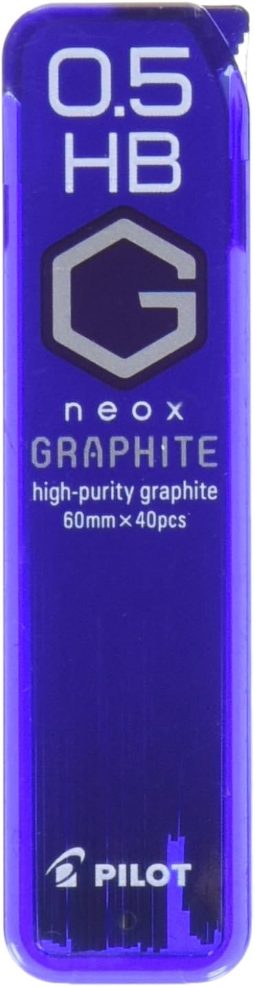 PILOT Mechanical Pencil Lead Neox Graphite 0.5mm, HB, 40 Leads (HRF5G-20-HB)