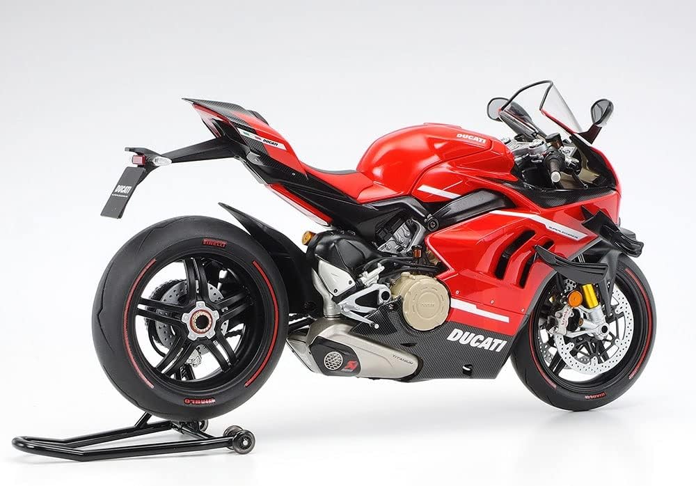 Tamiya 14140 Ducati Superleggera V4 1:12 Detailed Model Kit True to Original Plastic Construction Kit DIY Assembly Unpainted Multi-Coloured