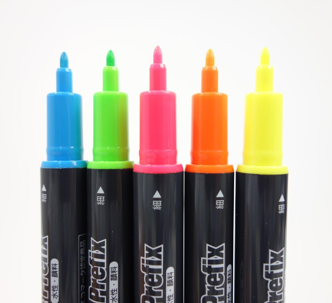 Kokuyo Fluorescent Marker OA Twin 5-Color Set (PM-L202-5S) – Japan Import