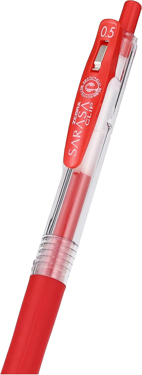 ZEBRA Gel Ballpoint Pen Sarasa Clip 0.5 Red 10pcs B-JJ15-R