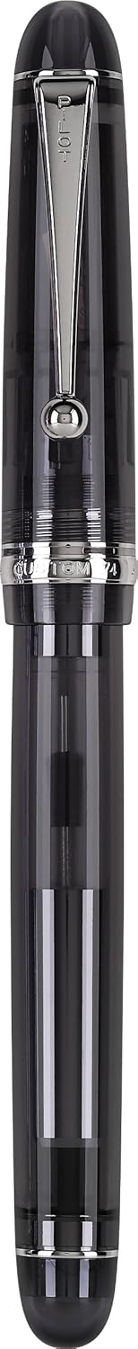 PILOT Custom 74 Fountain Pen, Black Smoke Barrel, Medium Nib (60955)