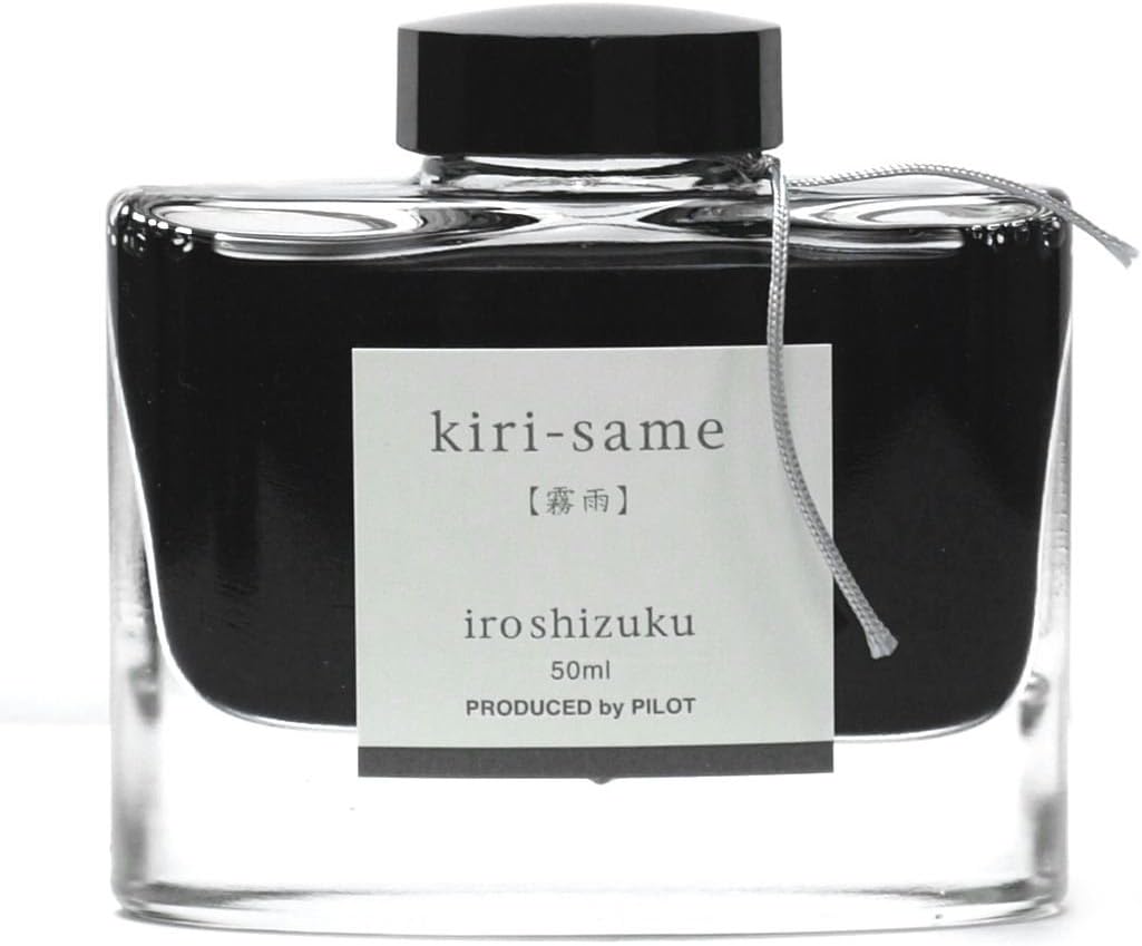 PILOT Iroshizuku Fountain Pen Ink - 50 ml Bottle - Kiri-same Misty Rain (Gray) (japan import)