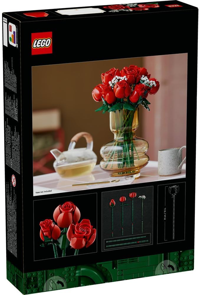 Lego 10328 Icons Rosenstrau, 12 Rosen, 4 Zweige Schleierkraut