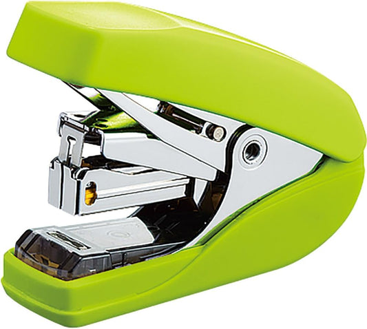 Kokuyo Power Latch Kiss Stapler, Racchikisu, Flat Type, No. 10 Staple, Binding Up to 32 Sheets, Yellow Green, Japan Import (SL-MF55-02YG)