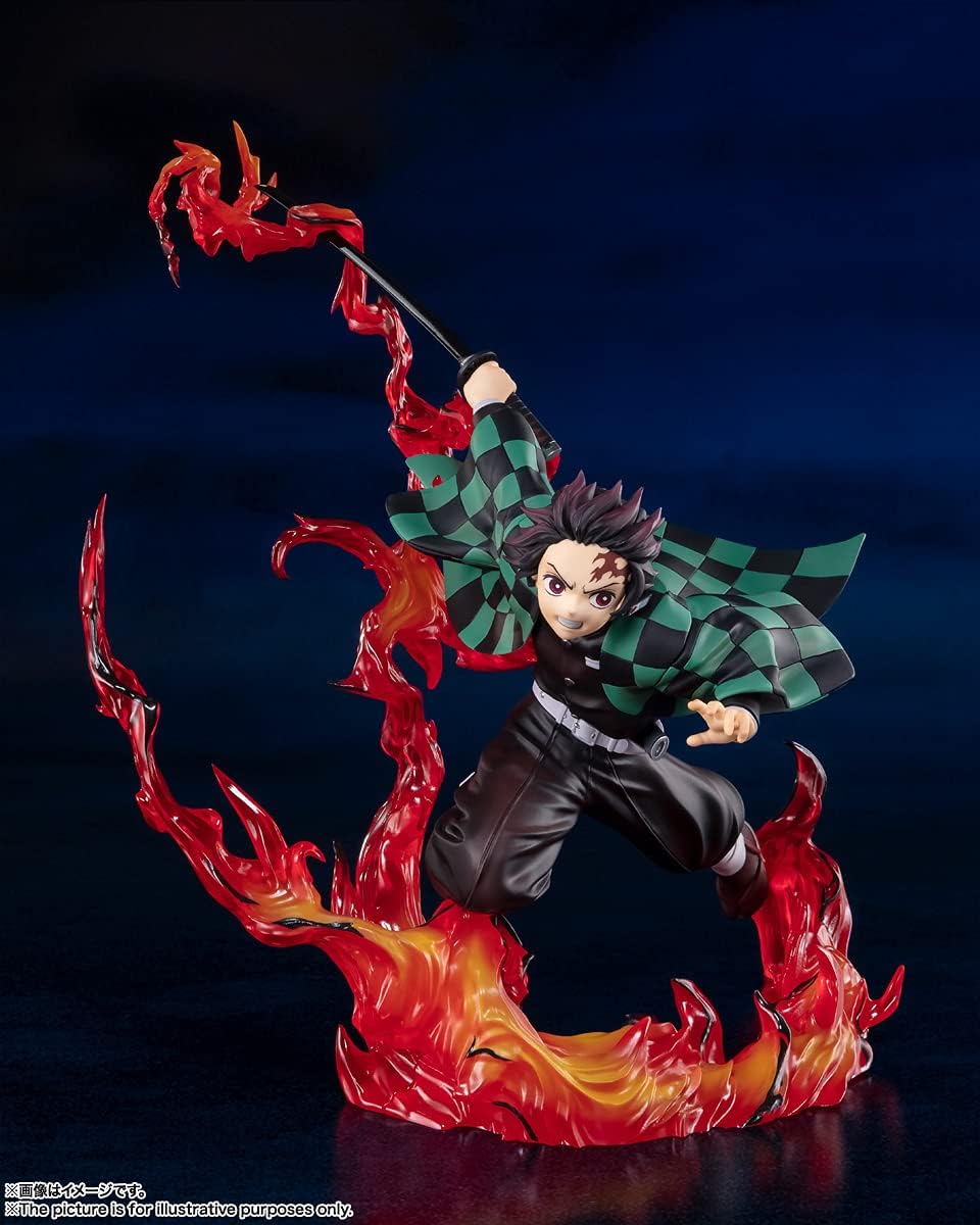 TAMASHII NATIONS - Demon Slayer: Kimetsu no Yaiba - Tanjiro Kamado Total Concentration Breathing, Bandai Spirits FiguartsZERO Collectible Statue