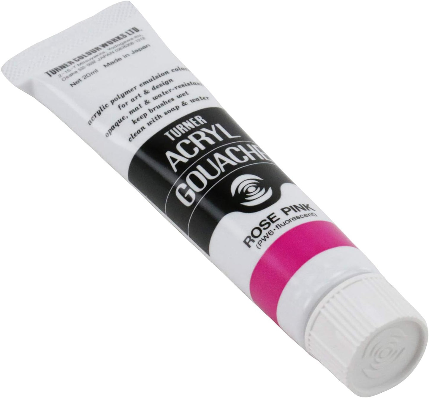 Turner Colour Works Acryl Gouache Artist Acrylic Paint - Single 20 ml Tube - Rose Pink