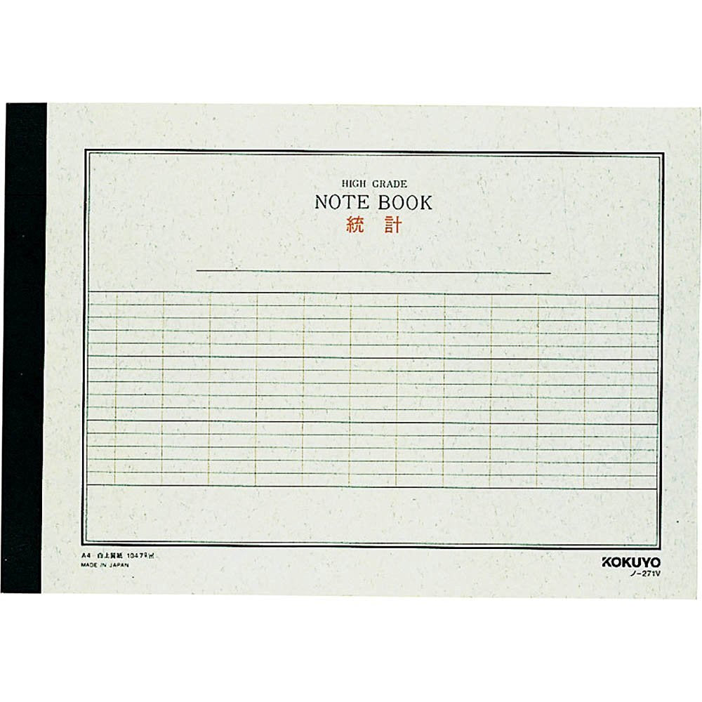 Kokuyo statistics note A4 horizontal 40 sheets Roh -271V